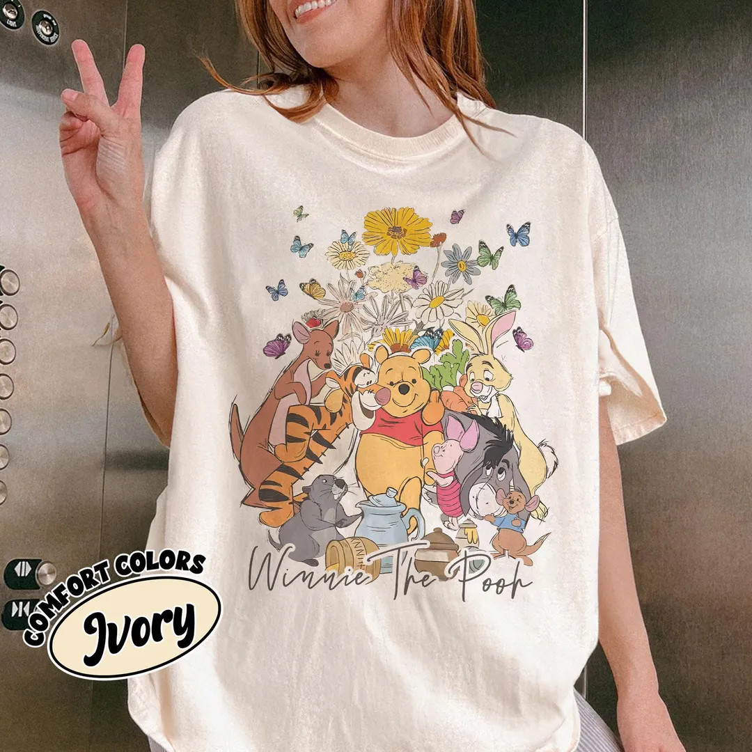 Comfort Colors Winnie the Pooh and Friends Shirt, Disney Pooh Shirt, Disneyland Shirt, Pooh Bear ... | Etsy (US)