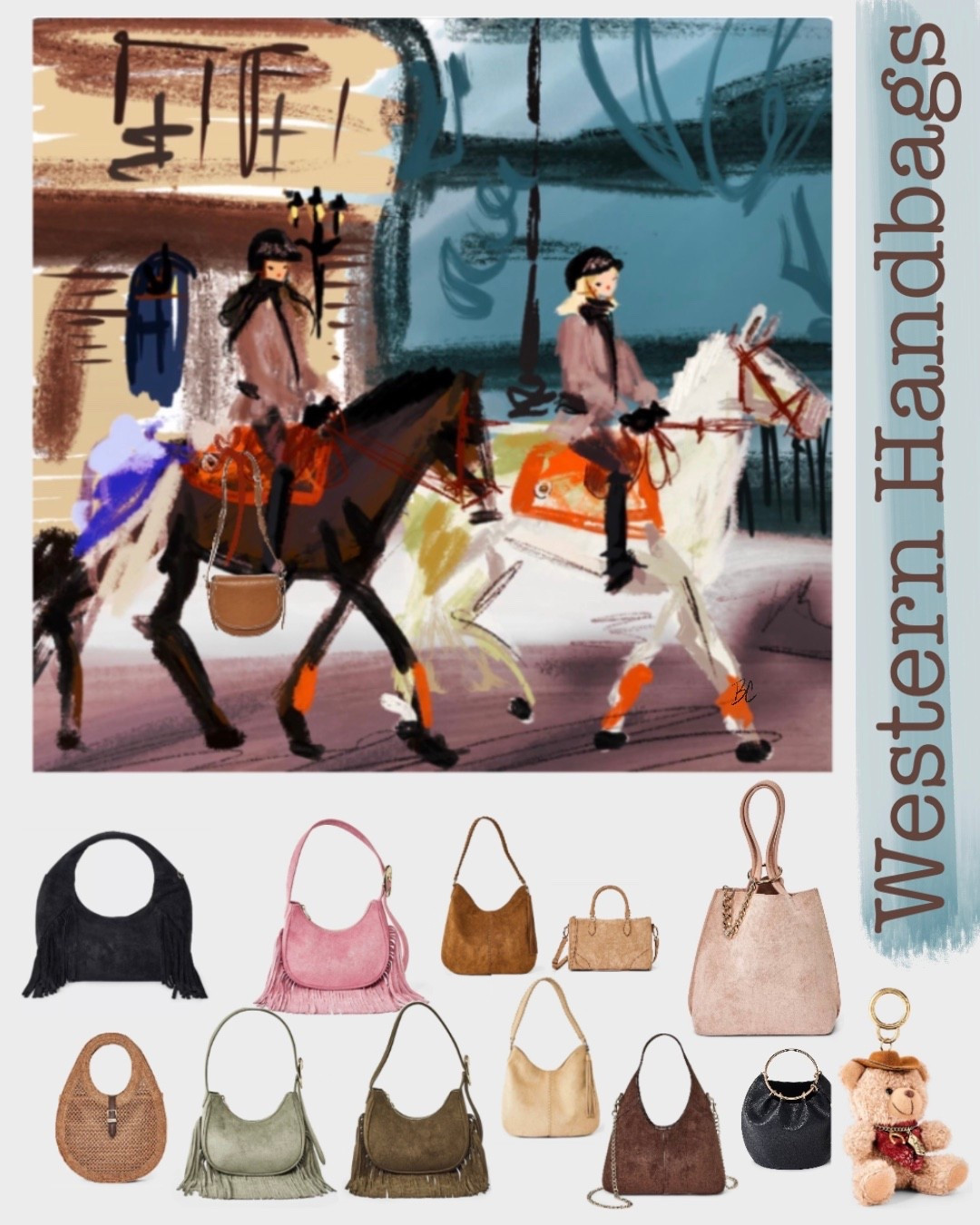 Western style handbags, The tote, the satchel, the clutch, the cowboy bear bag charm, and so many more. Giddy up!

#LTKmomlife #LTKootd #LTKdayinmylife