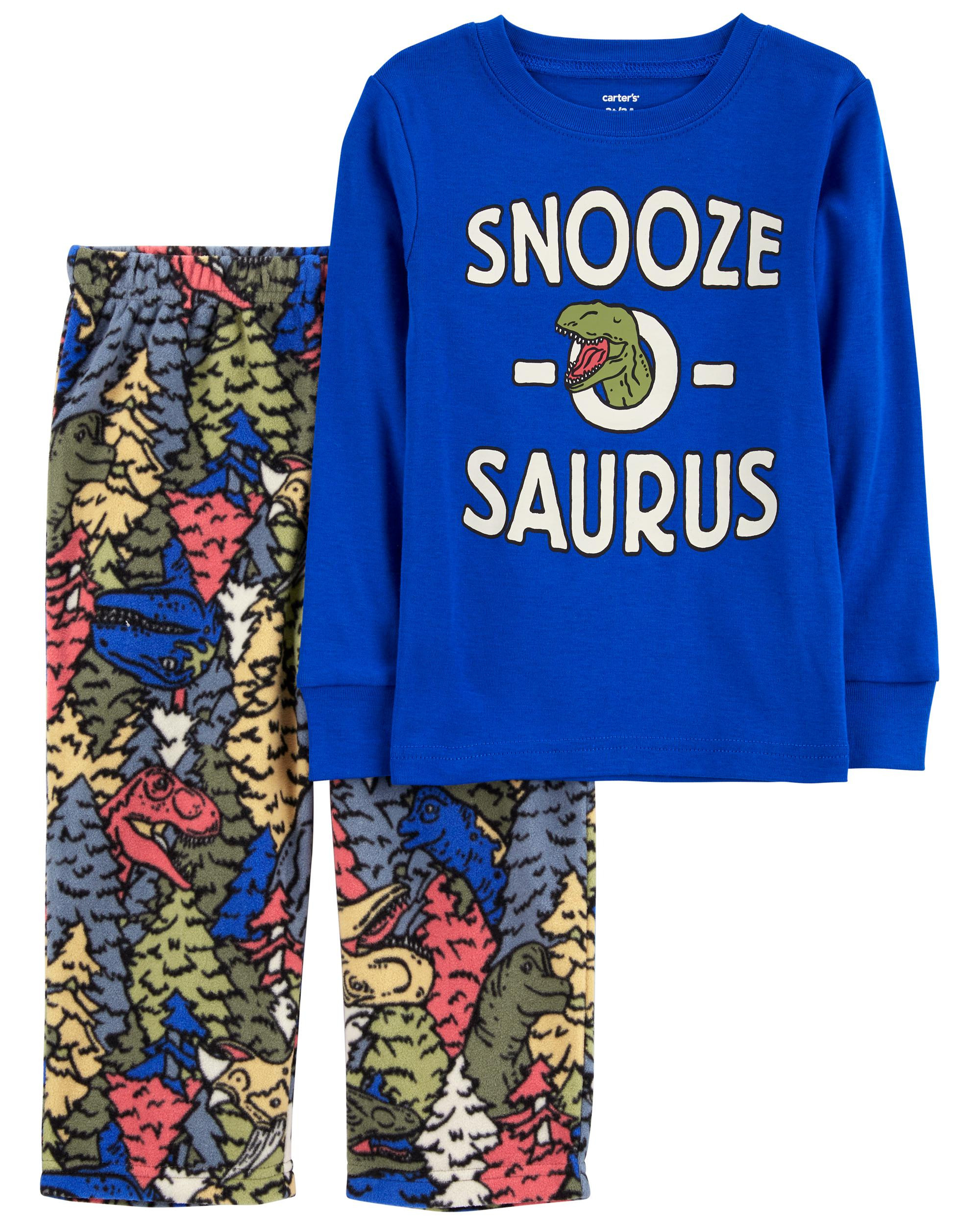 Toddler 2-Piece Dinosaur Cotton & Fleece PJs | Carter's