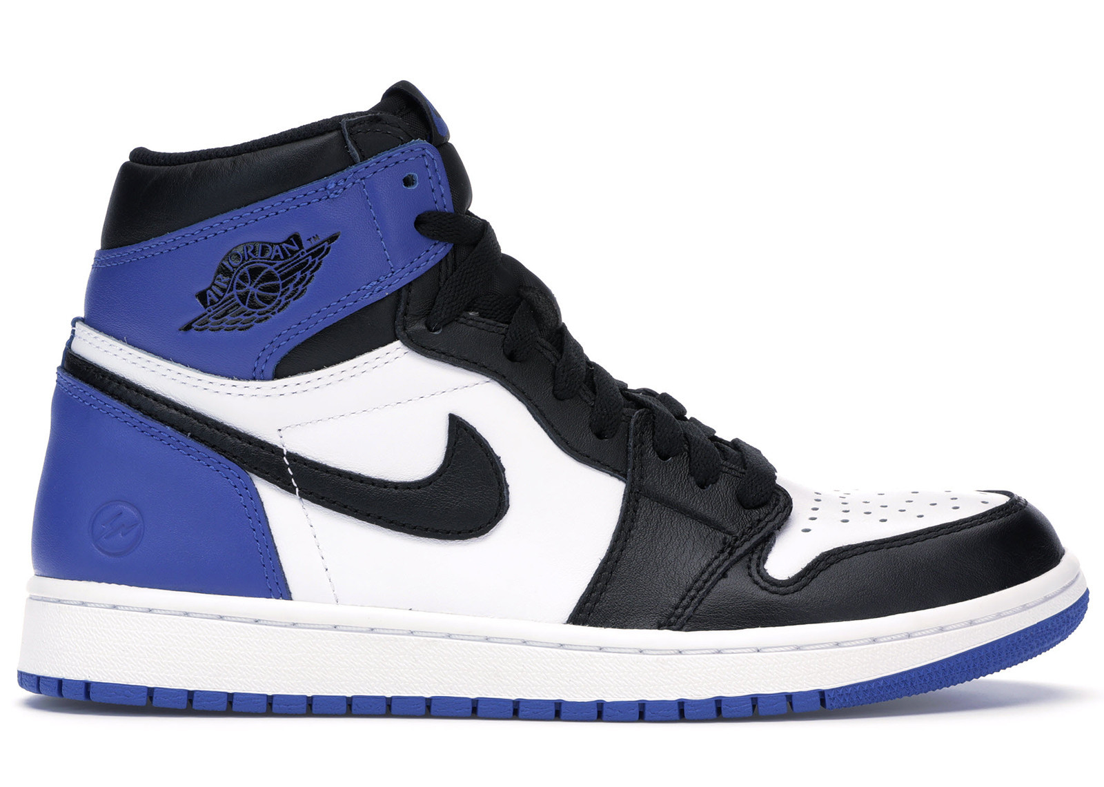 Jordan 1 Retro High Fragment Sneakers in Black/Sport Blue/White | StockX