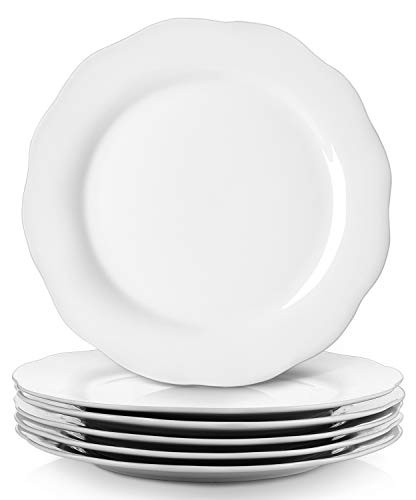 Y YHY Ceramic Dinner Plates, 10 Inch Porcelain Plates for Christmas Dinner, Serving Dish Set of 6... | Amazon (US)