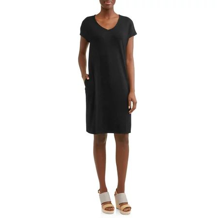 Women's Hacci T-shirt Dress | Walmart (US)