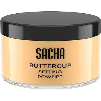 Sacha BUTTERCUP Setting Powder. No Ashy Flashback. Blurs Fine Lines and Pores. Loose, Translucent... | Amazon (US)