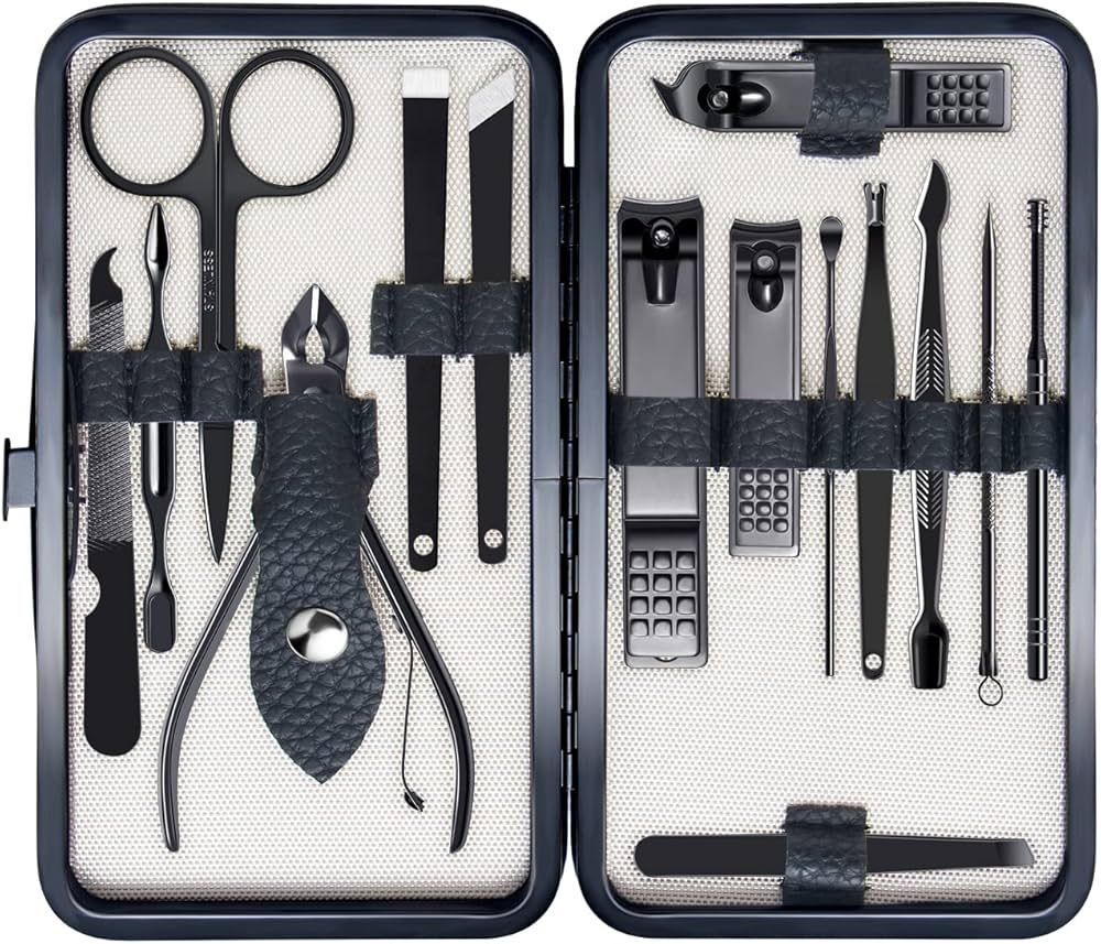 FIXBODY Manicure Pedicure Set - Nail Clippers Toenail Clippers Kit Includes Cuticle Remover, Stoc... | Amazon (US)