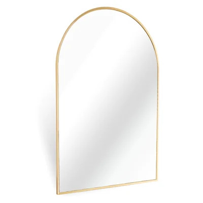 20X30 Inch Gold Metal Framed Arched Bathroom Wall Mirror - , Shatterproof, Easy Setup Aluminum Frame, No Glass | Wayfair North America