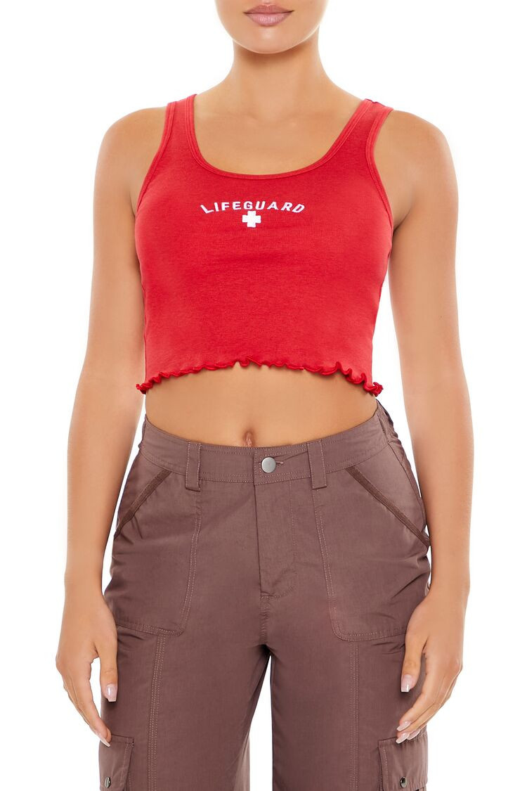 Embroidered Lifeguard Tank Top | Forever 21