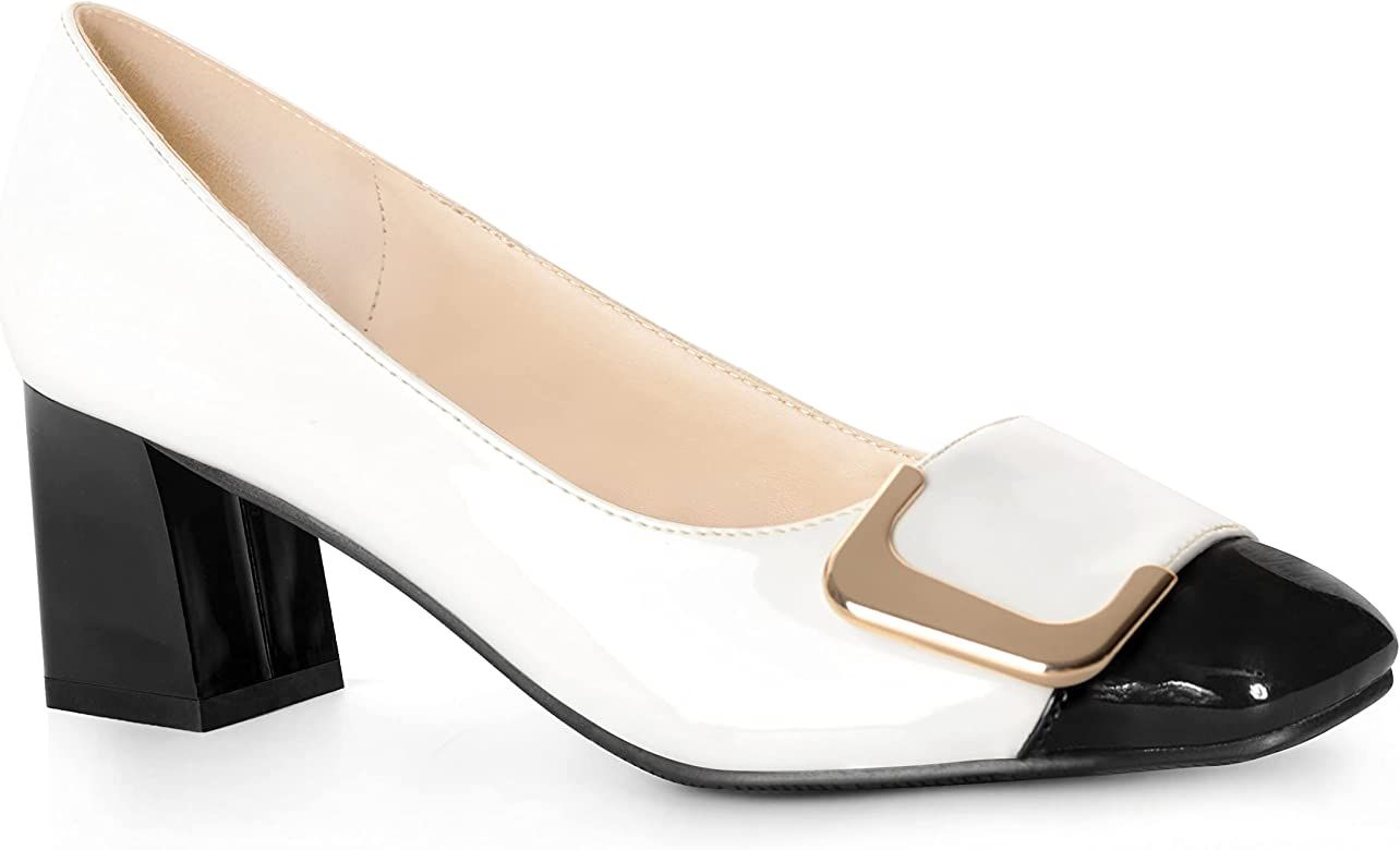ANN CREEK Women's Pumps 'Angela' Shoes for Women Dressy Low Heel Rush Hour Office Shoes Two Tone ... | Amazon (US)
