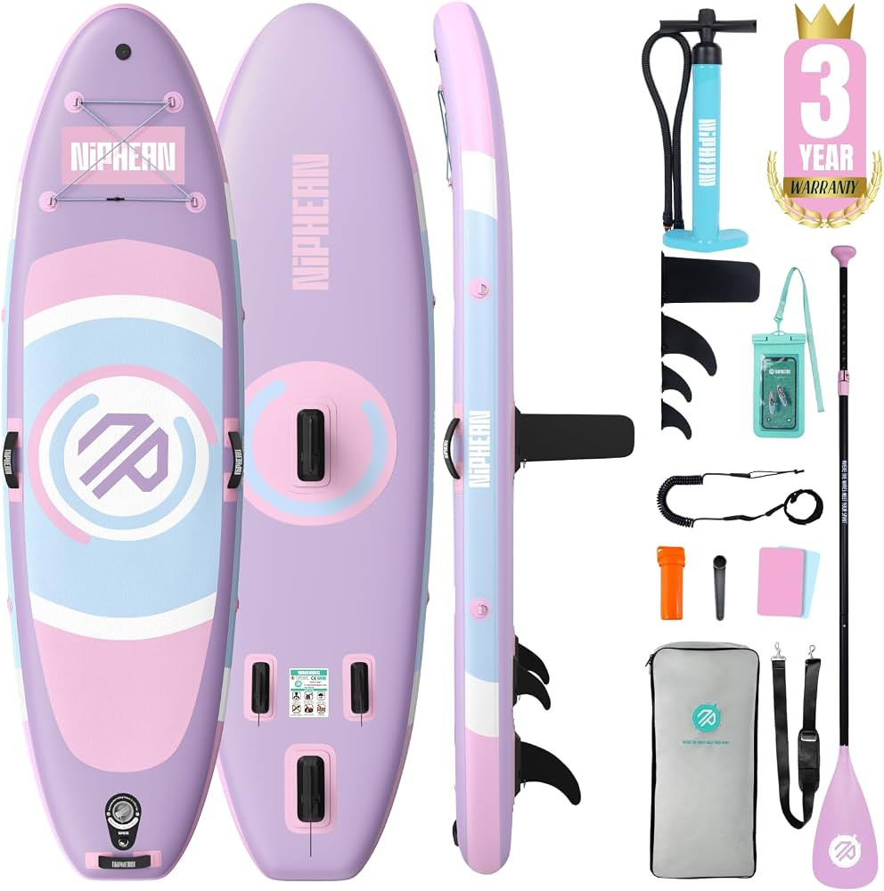 Niphean 10' Inflatable Paddle Board, Ultra-Light SUP for Beginners | Amazon (US)