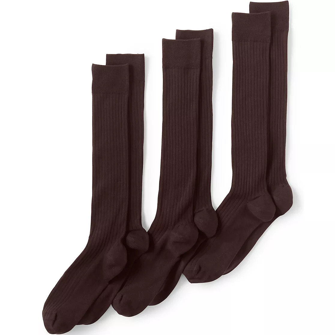 Men's Seamless Toe Over the Calf Rib Dress Socks 3-pack | Lands' End (US)