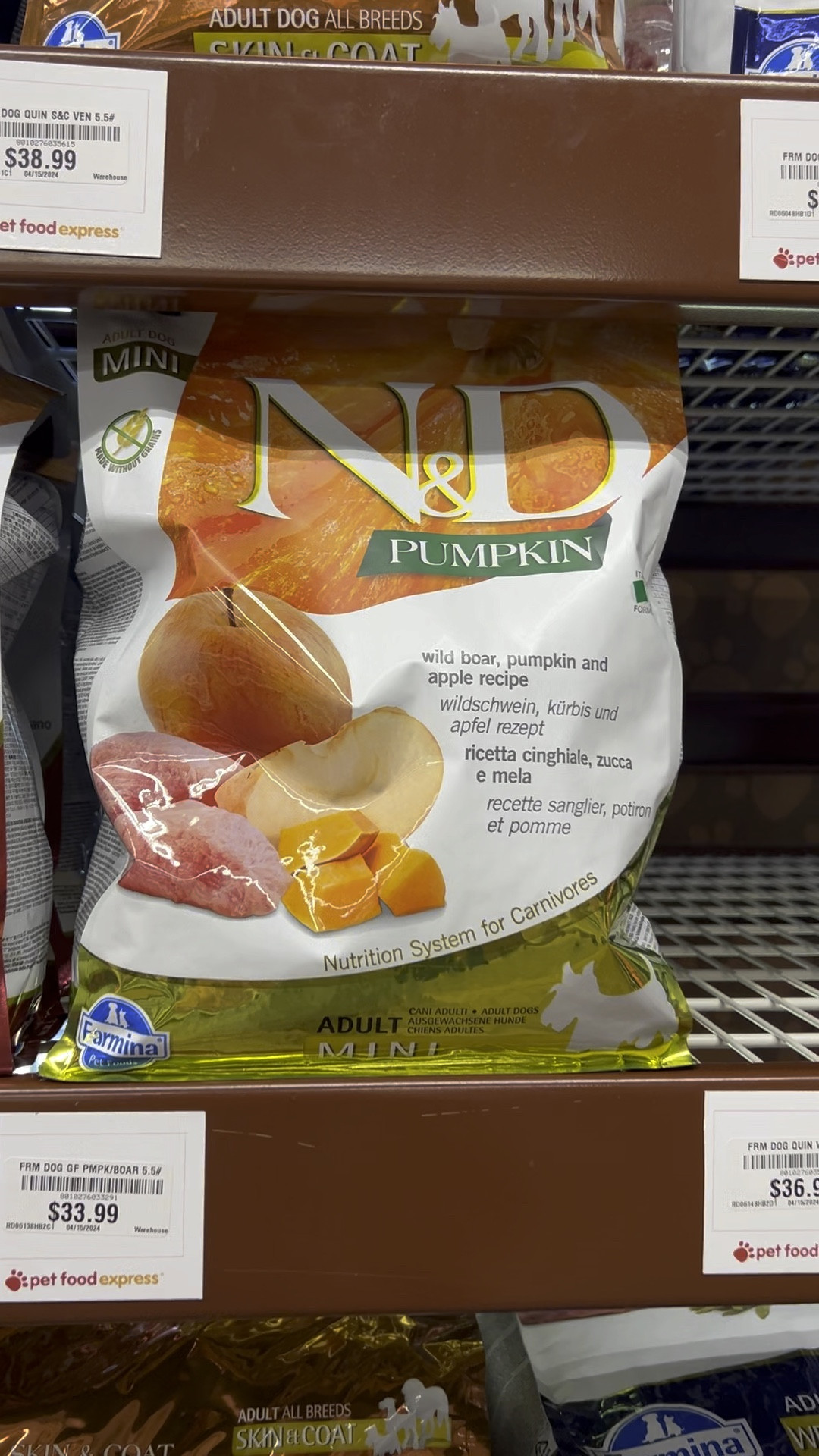 Stocked up on Farmina N&D kibble for the dogs. Made in Italy & made with whole ingredients. From the brand: Every Farmina food is made with the best ingredients with the correct amounts of protein, fats, limited carbohydrates and advanced, long-life vitamins and minerals. The Natural & Delicious high protein Ancestral Grain formulas are comprised of 60% animal ingredients (pre-cooking weight), 20% organic spelt and organic oats and 20% vegetables, fruits, vitamins and minerals. Delicious Chicken & Pomegranate flavor contains no peas, legumes, meals or by-products for nutrition you can feel great about.

#LTKFamily #LTKSaleAlert #LTKFindsUnder100