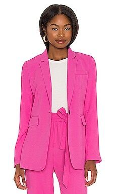 1. STATE Satin Crepe Blazer in Bright Mulberry from Revolve.com | Revolve Clothing (Global)