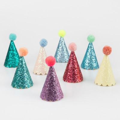 Meri Meri Glitter Mini Party Hats (Pack of 8) | Target