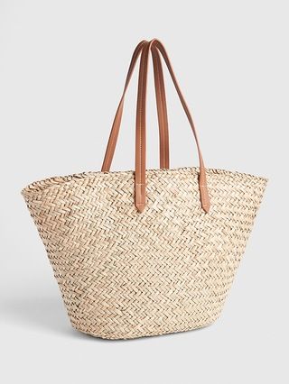 Large Woven Straw Tote | Gap US