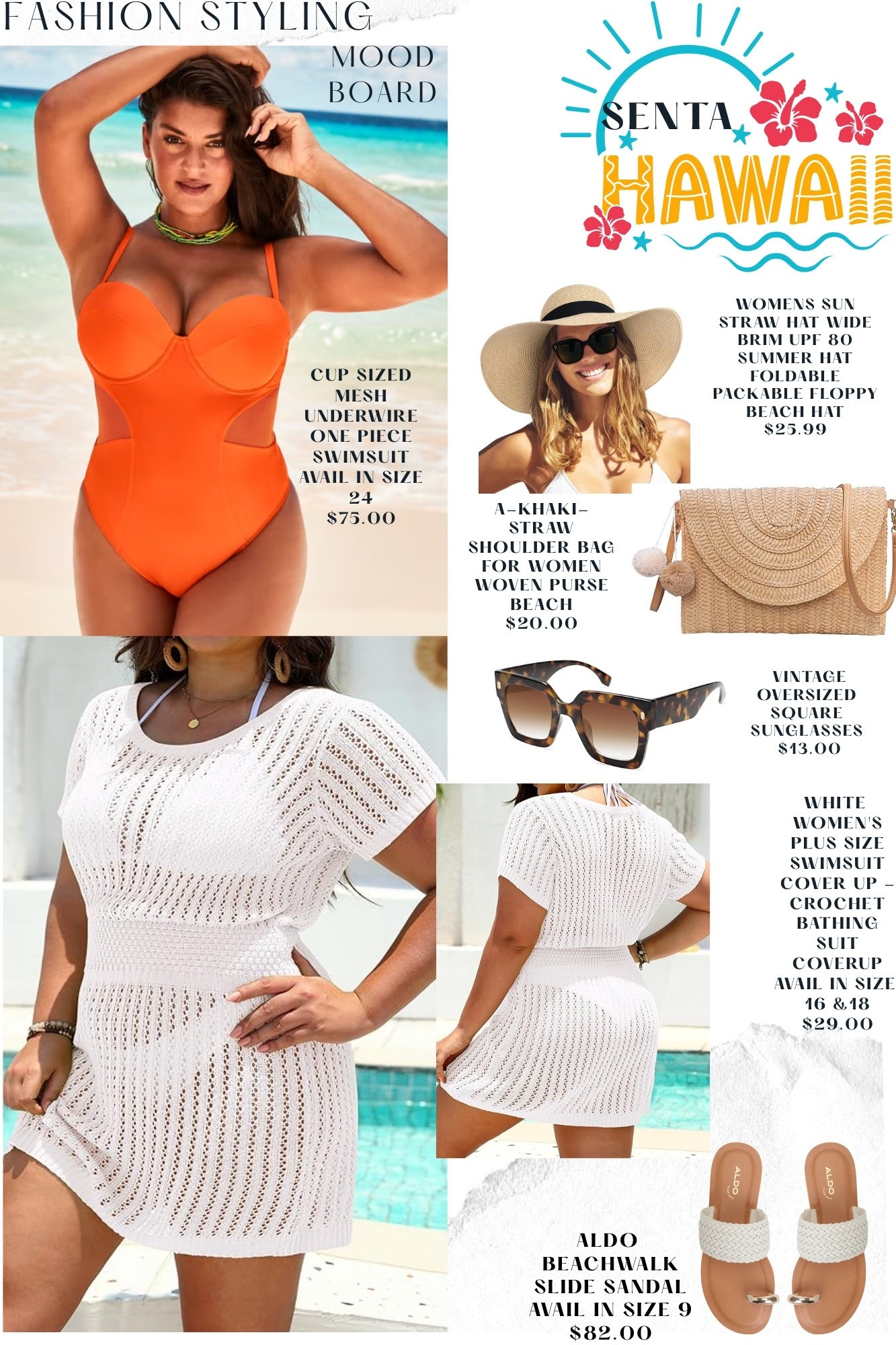 Bathing suit with cover up! Sun hat, glasses, and cute cross body to match! 

#LTKStyleTip #LTKPlusSize #LTKSwim