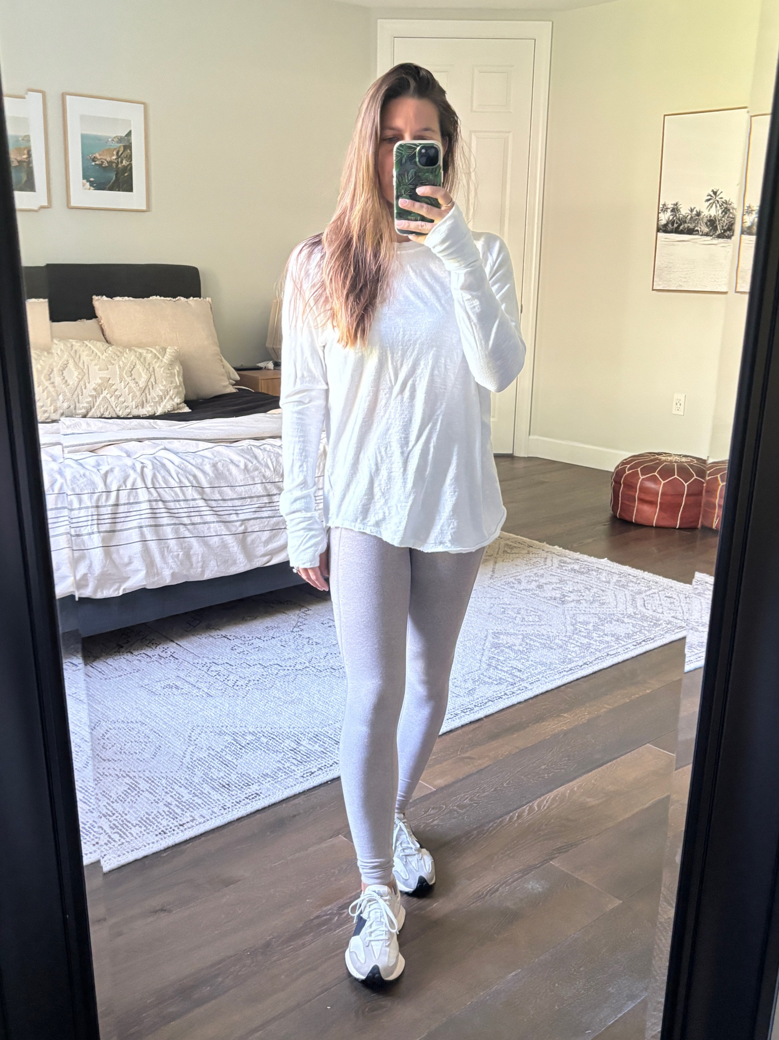 Zella white long sleeve is my go to for travel. Size XS - runs oversized 

Zella leggings and matching zella sports bra XS

New balance size 6.5 TTS 
Leggings / nordstrom anniversary sale / NSale / Zella / t-shirt / workout clothes  

#LTKSummerSales #LTKxNSale #LTKFitness