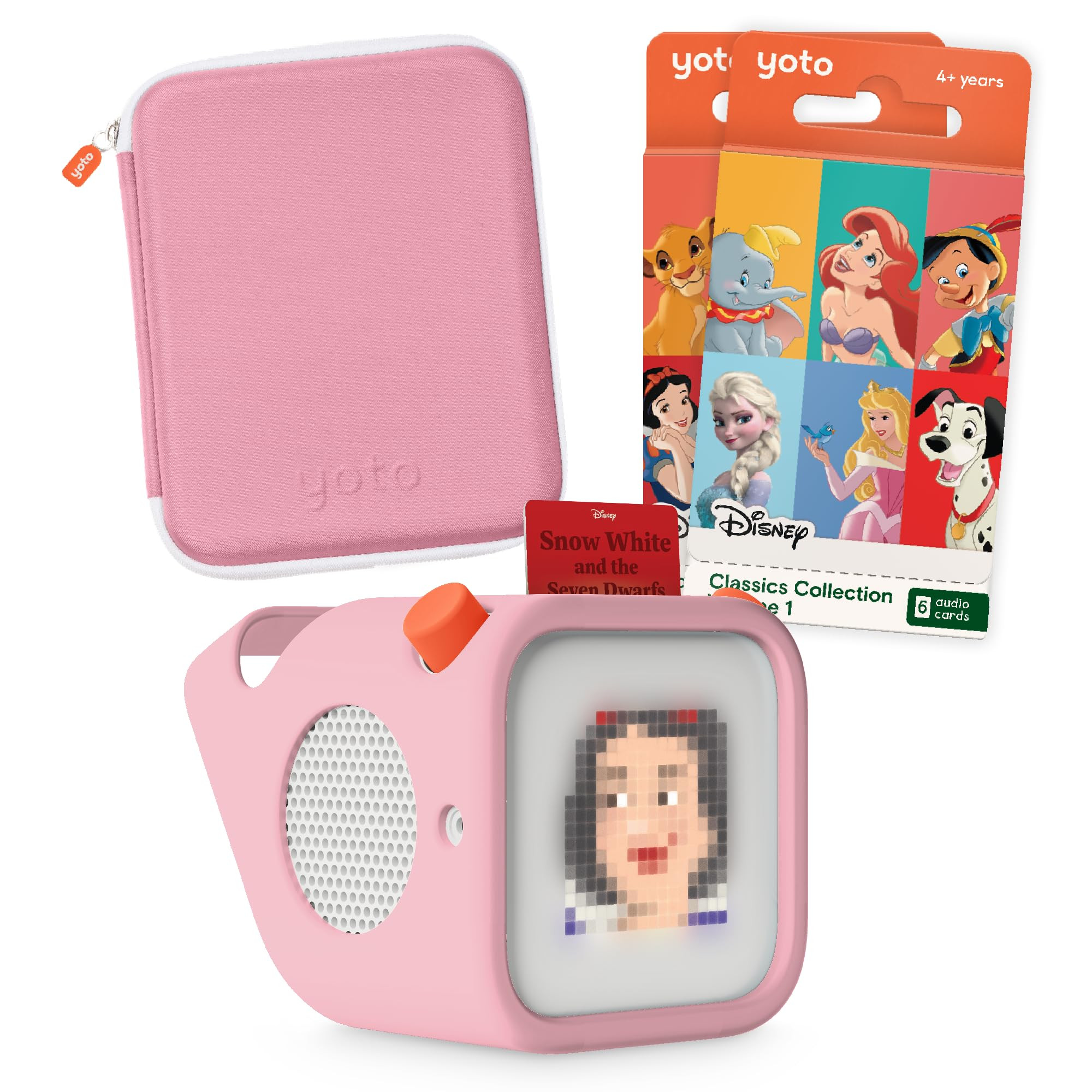 Yoto Player Bundle + Disney Classics Vol.1 & Vol.2 + Adventure Jacket & Card Case in Think Pink -... | Amazon (US)