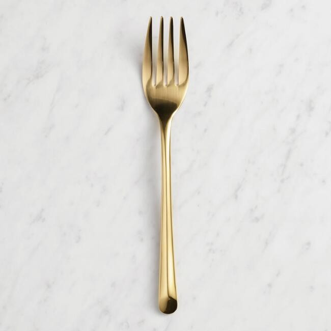 Gold Wave Salad Forks Set of 4 | World Market
