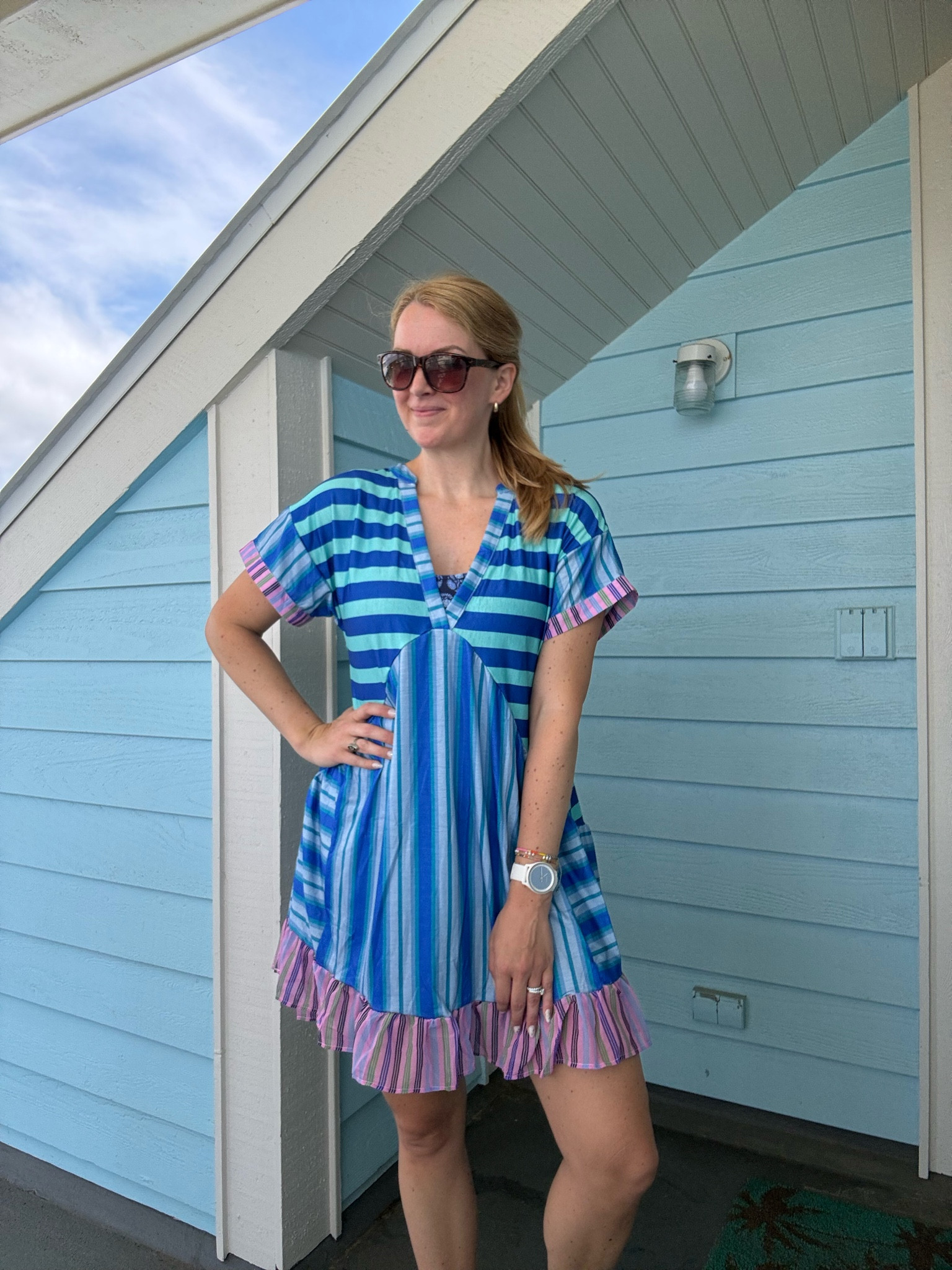 Swim cover up - for beach time or pool days. It has pockets and fits loose. I got my normal size.

Free people style found on Amazon 

#LTKFindsUnder50 #LTKSeasonal