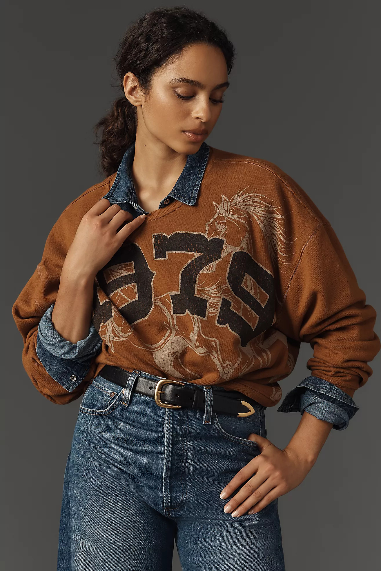 Pilcro 1979 Horse Sweatshirt | Anthropologie (US)
