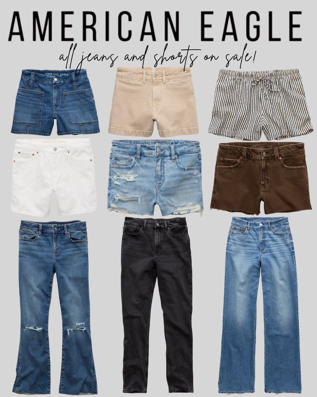 Caption American Eagle denim sale you don’t want to miss 👀

These jeans + shorts are THAT good—flattering, comfy, and actually worth grabbing while they’re marked down 🙌
I linked my exact pairs + a few extra must-haves because this sale is dangerous in the best way 😅

If you’ve been needing everyday denim that fits right without the struggle… this is it.

Run don’t walk—sizes will go FAST