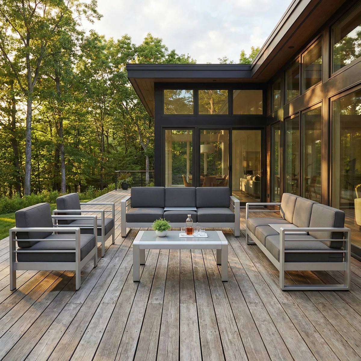 Caggiano 8 - Person Patio Conversation Set with Cushions | Wayfair North America