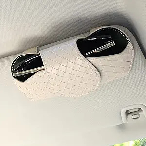 KINIVA Sunglasses Holder for Car Visor Leather Glasses Case with Clips for Car Visor Automotive I... | Amazon (US)