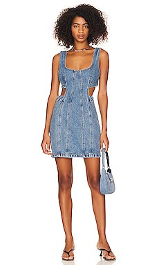 GRLFRND Vivi Cut Out Tank Dress in Faria from Revolve.com | Revolve Clothing (Global)