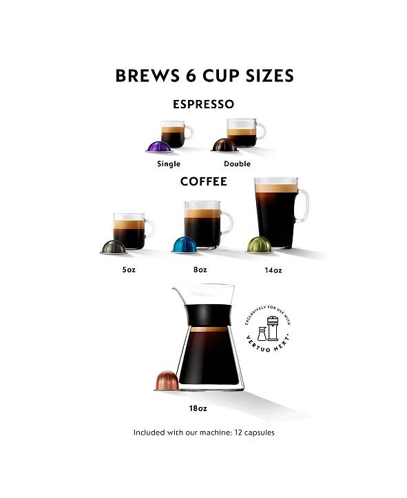 Vertuo Next Coffee and Espresso Maker by Breville, Limited Edition Matte Black with Aeroccino Mil... | Macys (US)