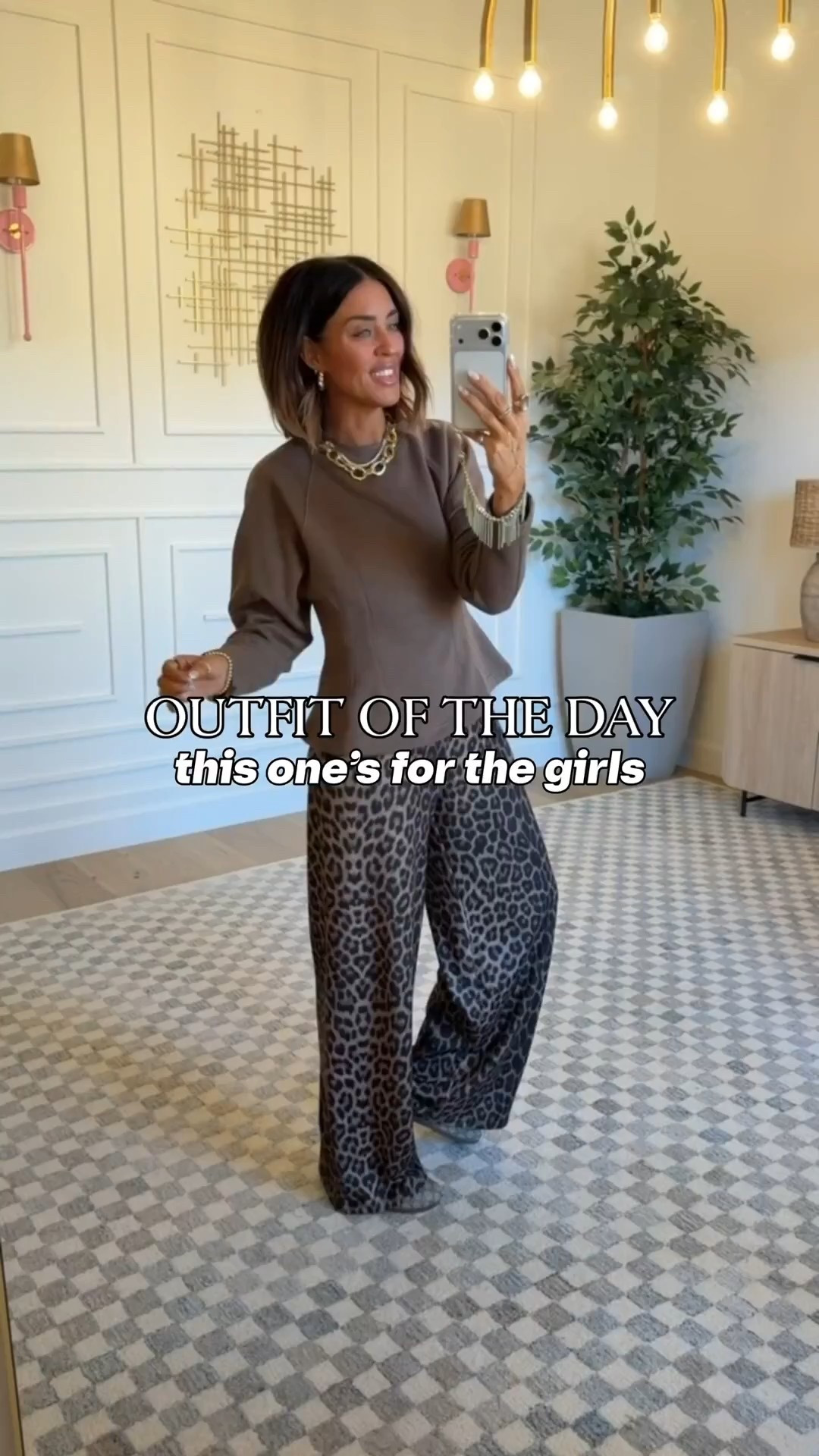 Tailored sweatshirt - size S
Leopard pants - size M



#LTKFindsUnder100 #LTKFindsUnder50 #LTKootd