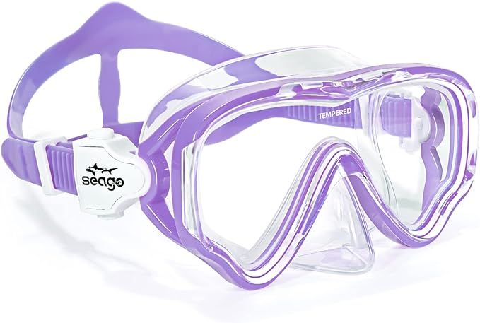 Seago Kids Swim Goggles Snorkel Diving Mask for Youth(5-15), Anti-Fog 180° Clear View | Amazon (US)