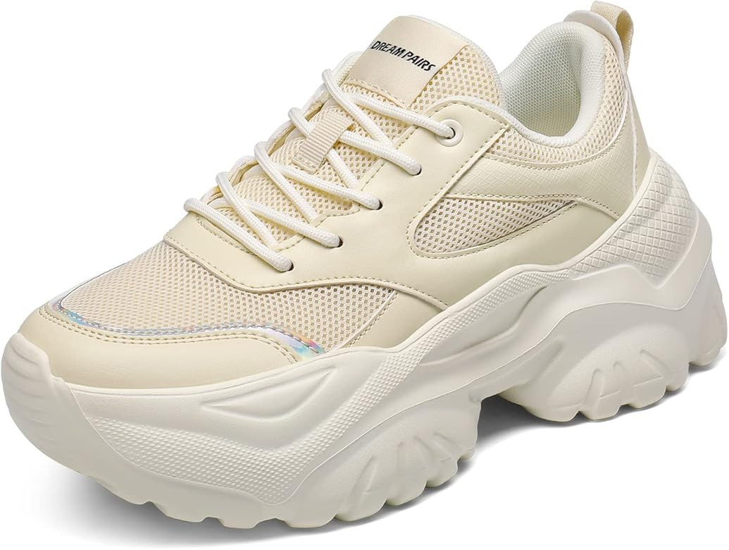 DREAM PAIRS Women's Fashion Chunky Sneakers, Slip on Dad Shoes Comfortable Platform Sneakers for ... | Amazon (US)