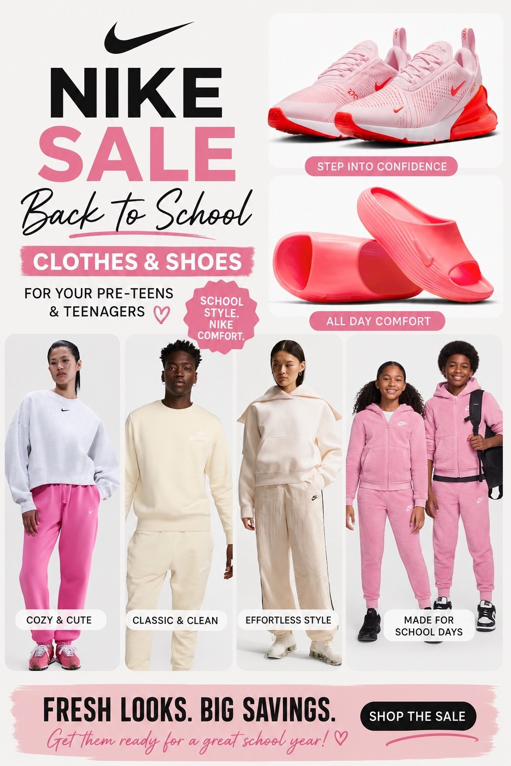 Back-to-school shopping just got SO much better! 🍎✨ Nike has the cutest styles for preteens and teens, and so many of these favorites are on sale right now. From sneakers they'll wear every day to hoodies, shorts, and backpacks they'll love—these deals won't last long! Shop all my favorites before sizes are gone! 🖤👟
#Nike #BackToSchool #NikeDeals #TeenStyle #PreteenStyle #BackToSchoolShopping #LTK #LTKStyle #NikeKids #SaleAlert

#LTKHome #LTKmomlife #LTKootd