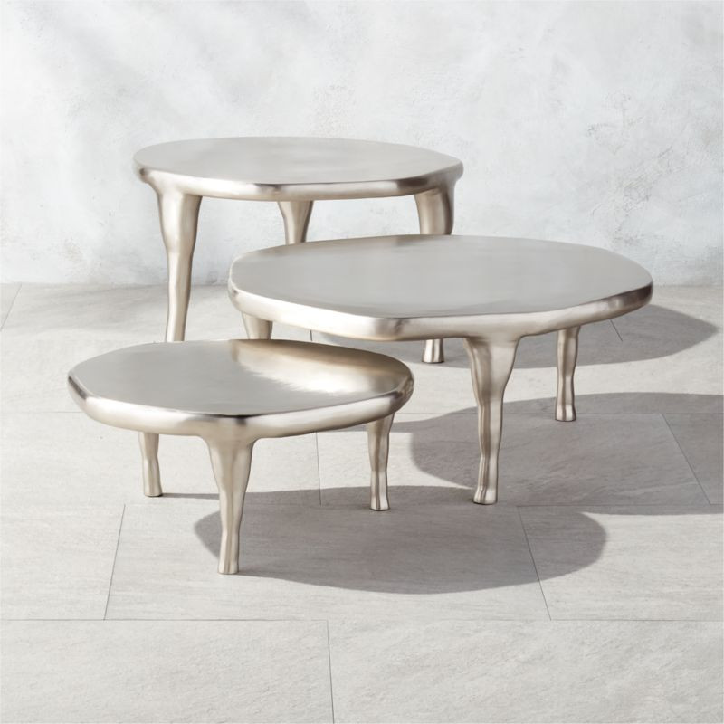 Windy Aluminum Nesting Tables Set of 3 + Reviews | CB2 | CB2