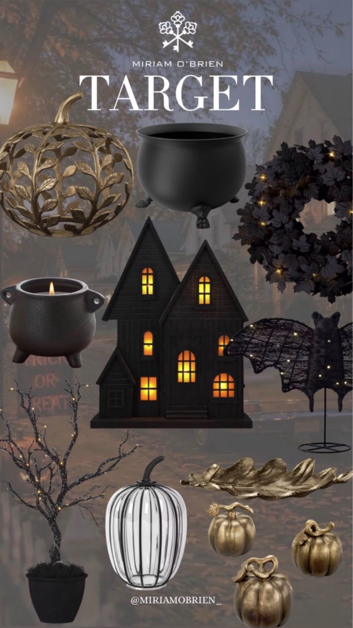 Target understood the assignment. 🎃🖤 If you’re decorating for Halloween and love a moody, vintage-inspired look, these finds are SO good.

Think black, antique gold, spooky silhouettes, glowing accents, and pieces that make your home feel like a little haunted cottage. 🕯️🖤

Follow @MiriamObrien on Instagram and TikTok for more home finds, seasonal decor & shoppable favorites!

#TargetStyle #TargetFinds #TargetHalloween #HalloweenDecor #HalloweenDecorating #HalloweenHome #SpookyDecor #MoodyHome #FallDecor #HalloweenInspo #TargetHome #HomeDecor #HomeFinds #LTKHome #LTKFinds

#LTKOver40 #LTKHome #LTKSeasonal