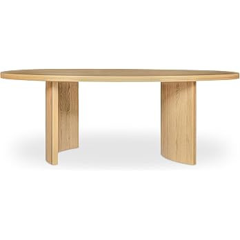 Sapphira Coffee Table, Freeform Oak Veneer Top, Natural Finish | Amazon (US)