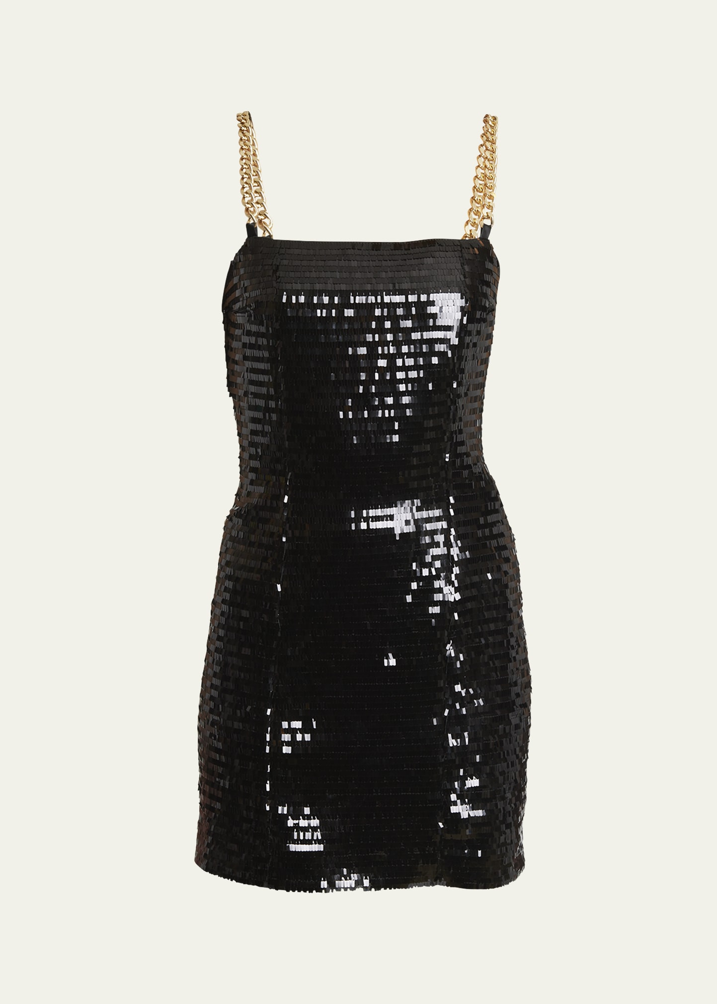 Balmain Sequin Mini Dress with Chain Strap Detail | Bergdorf Goodman