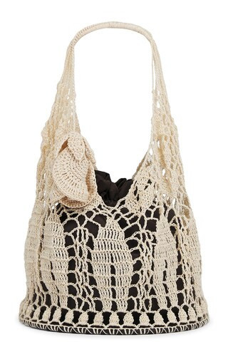 Magda Butrym Small Devana Crochet Bag in Cream | FWRD 