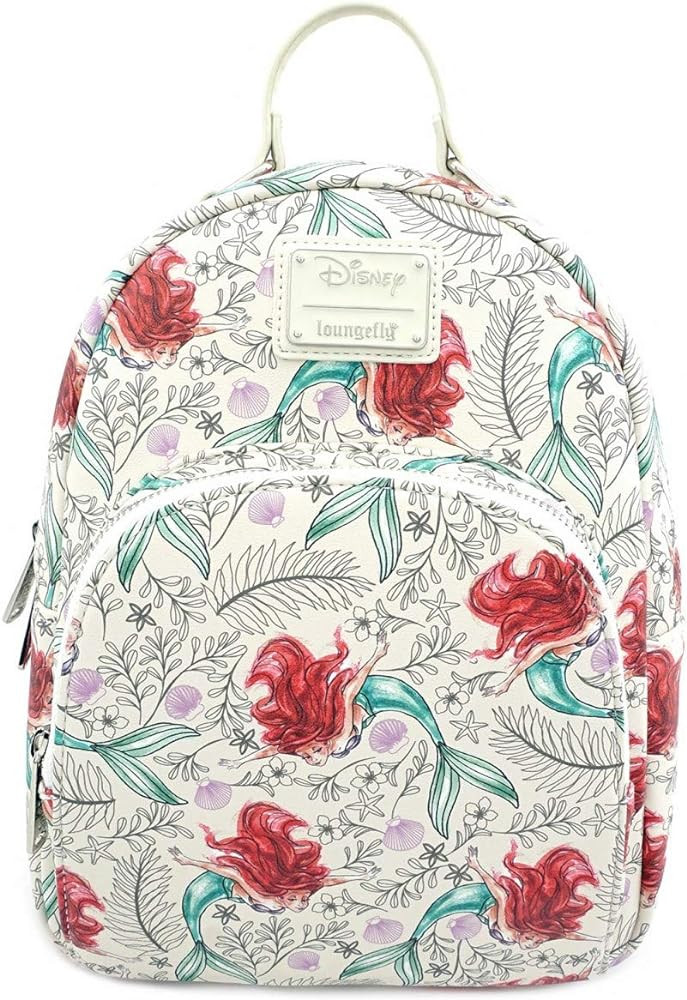 Loungefly x The Little Mermaid Ariel Allover-Print Mini Backpack (One Size, Multicolored) | Amazon (US)