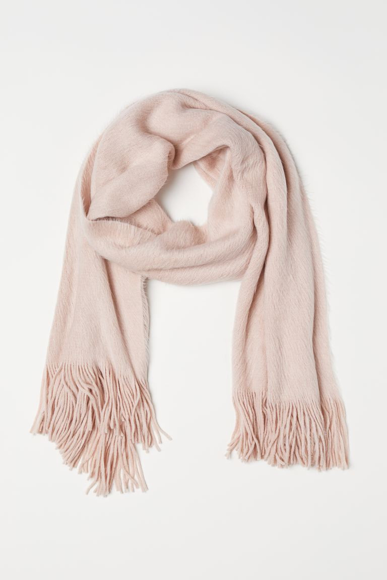 Knit Scarf - Powder pink - Ladies | H&M US | H&M (US + CA)