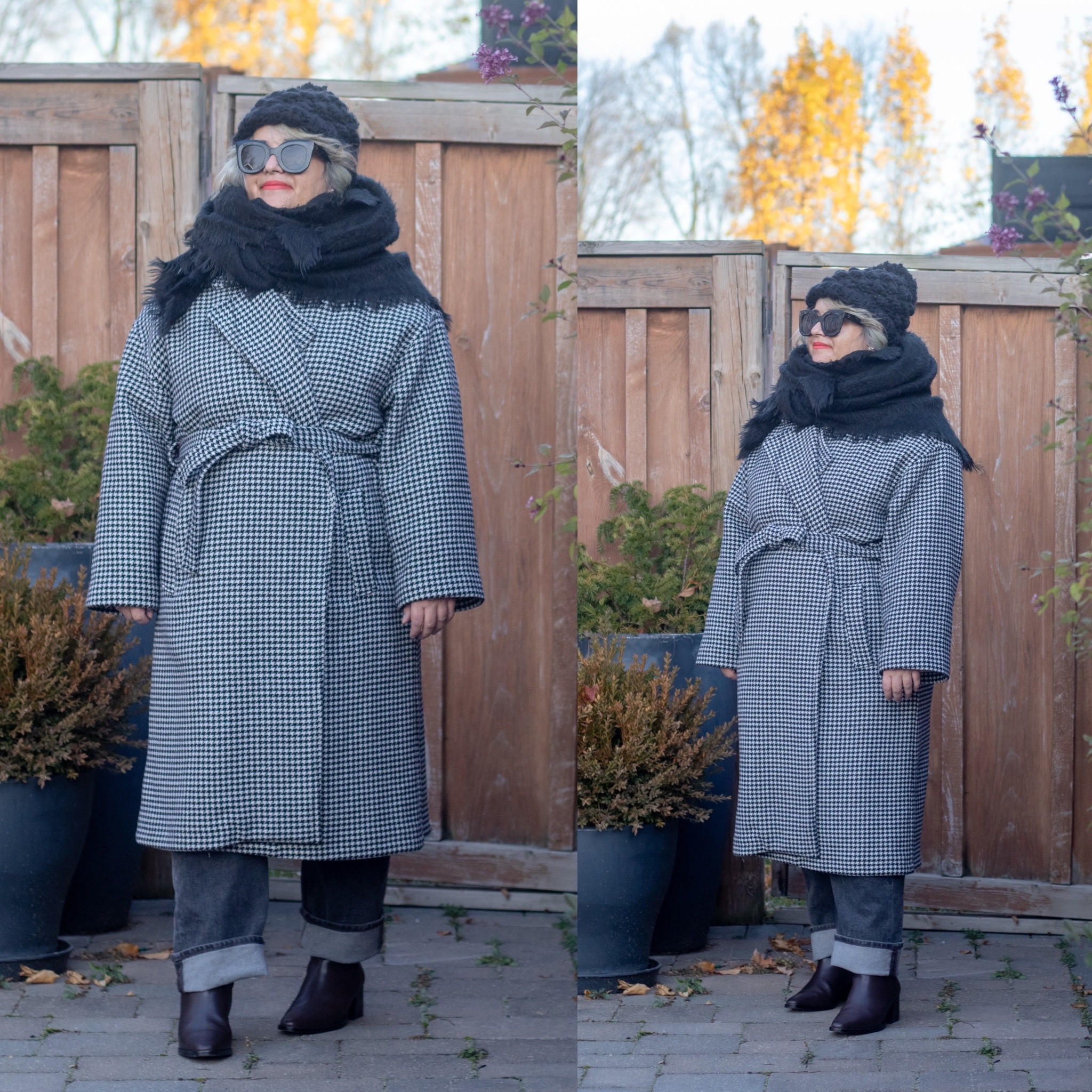 Ways to wear a houndstooth coat -black accessories! This is probably the most obvious way to style a coat like this but doesn’t it look good?!

#LTKwinter #LTKstyletip #LTKmidsize