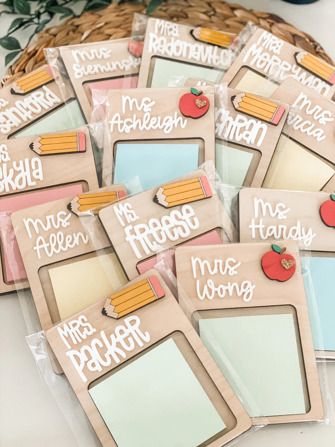 Teacher Appreciation Gift, Personalized Teacher Gift, Sticky Note Holder, End of Year Gift, Perso... | Etsy (US)