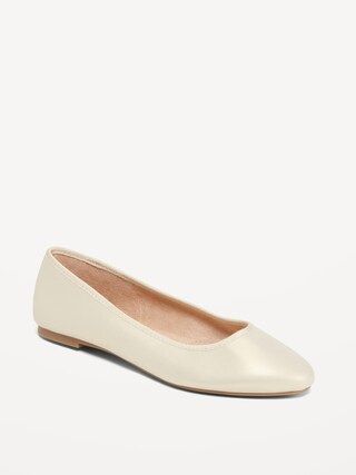Faux-Leather Ballet Flats For Women | Old Navy (US)