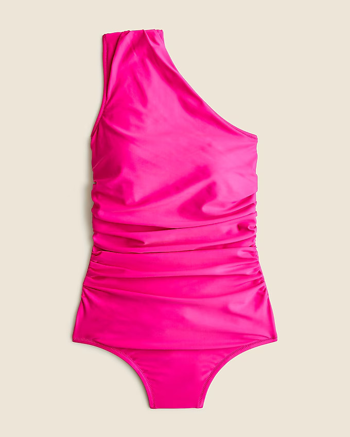 Ruched one-shoulder one-piece | J. Crew US