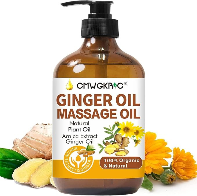 Ginger Oil,Ginger Massage Oil for Lymphatic Drainage,Natural Body Oil for Skin,Arnica Oil,Sore Mu... | Amazon (US)