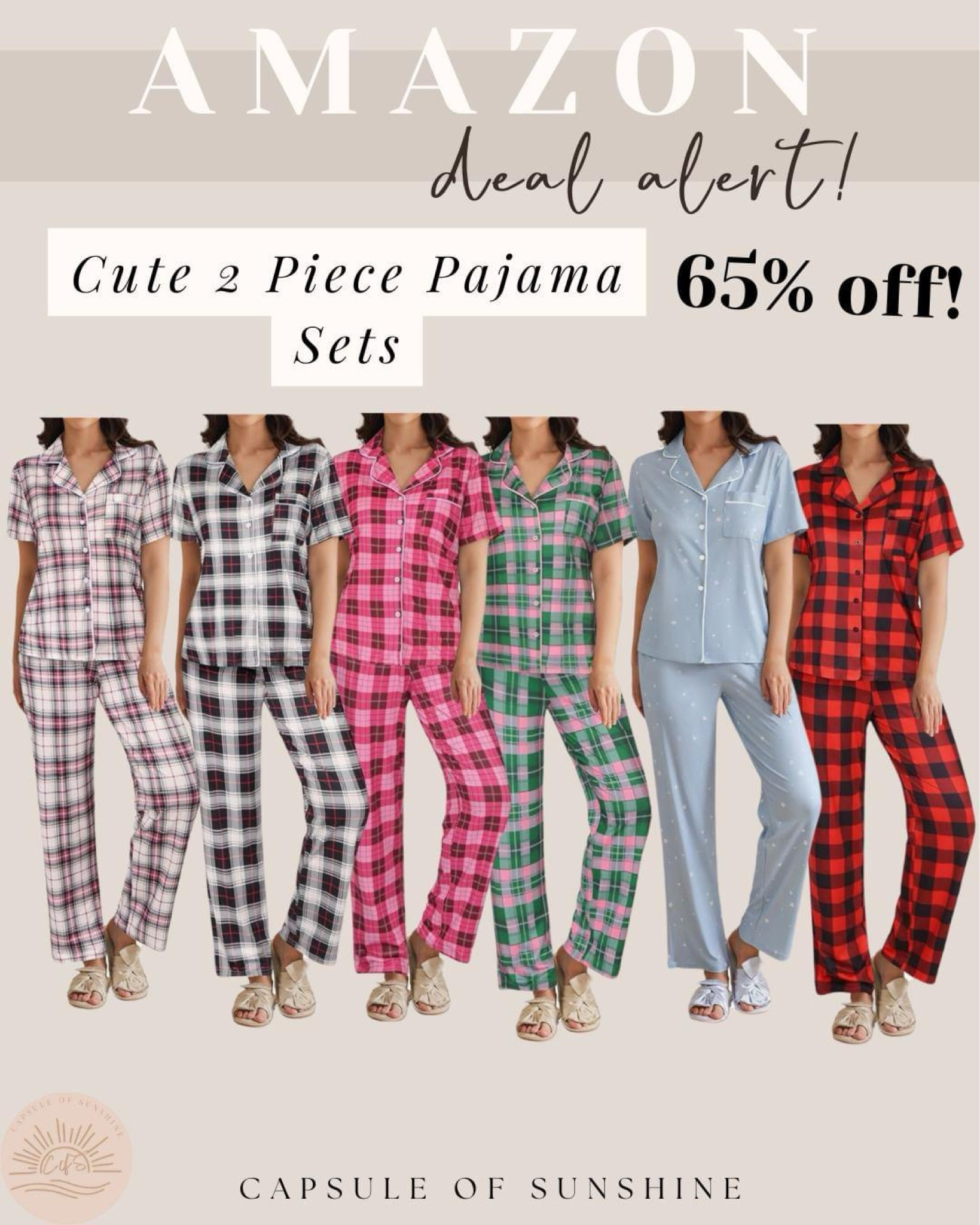 ✨These cute 2 Piece Pajama Sets are currently 65% off! Be sure to clip the Qpon ✂️ & use c0de TT9LBRIA (works on ALL colors & sizes!) 

#LTKFindsUnder50 #LTKSaleAlert #LTKGiftGuide
