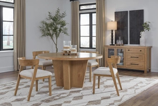 Kristiland Dining Table and 4 Chairs, Light Brown | Ashley