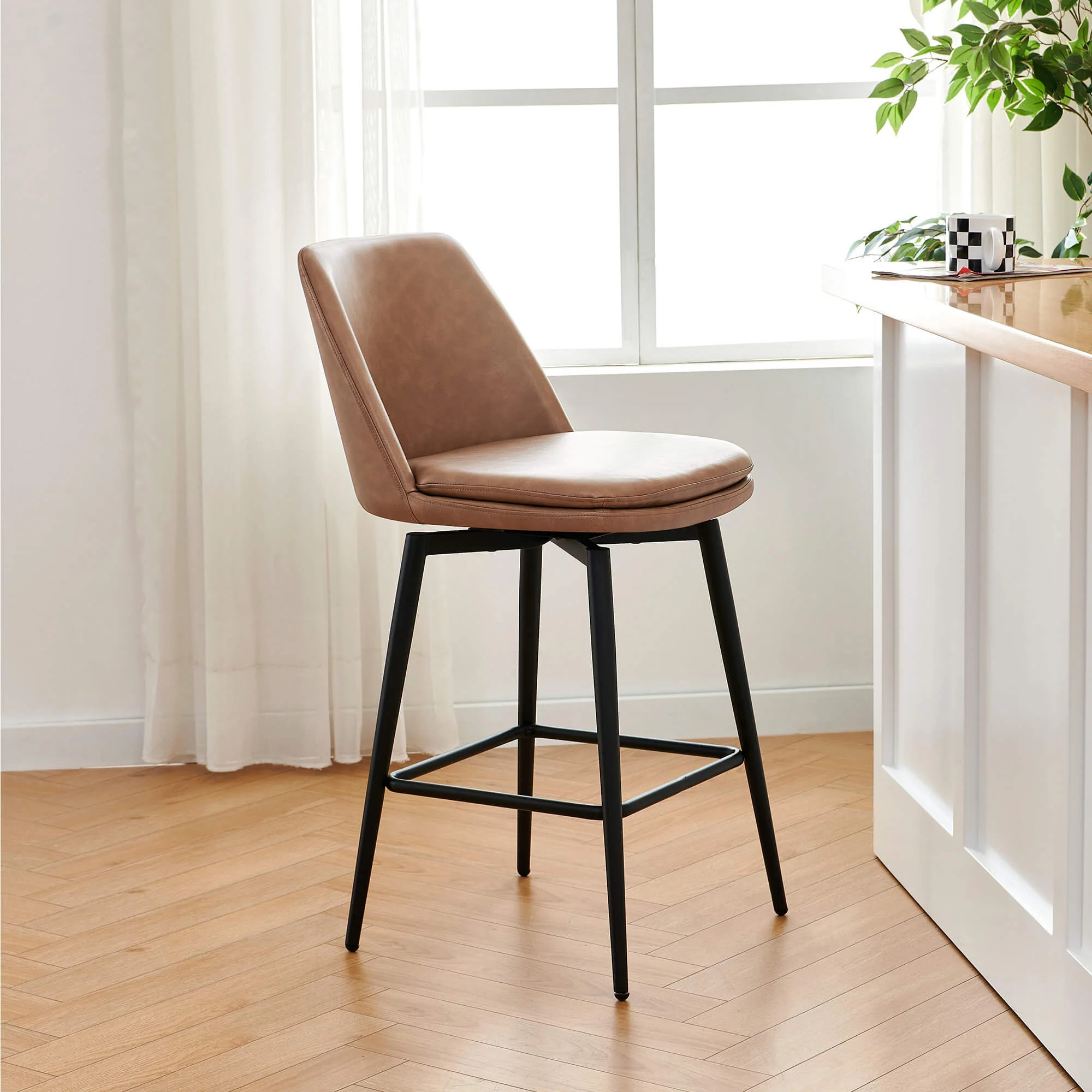 CHITA®️ Eli Swivel Counter Stool - chitaliving.com | Chita