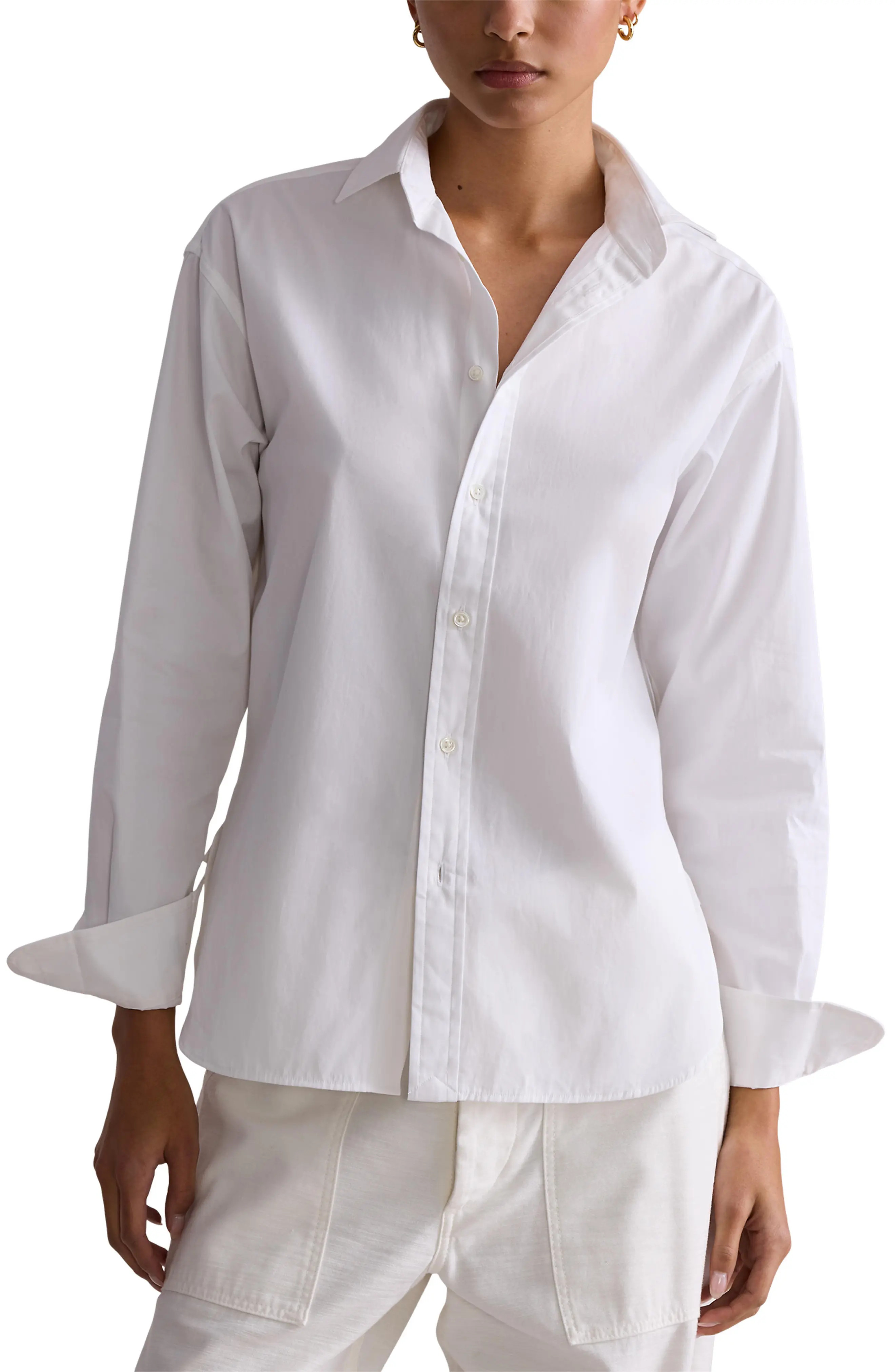 Polo Ralph Lauren Relaxed Fit Cotton Button-Up Shirt (Women) | Nordstrom | Nordstrom