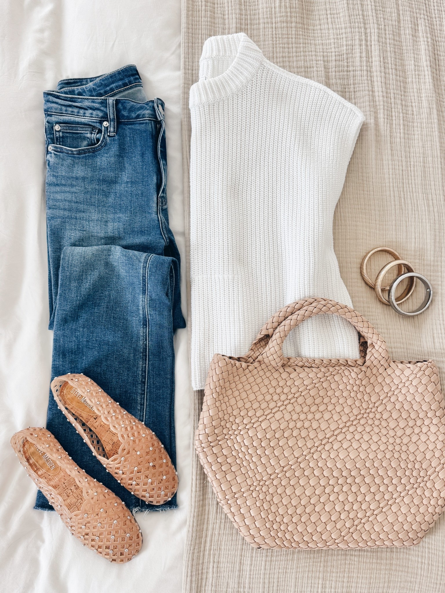 Spring outfit.  I sized up one in the jeans to 28x30. I am 5’11”. Ankle fit. Small sweater.  Linking a save option!  

#LTKTall #LTKgrwm #LTKOver40