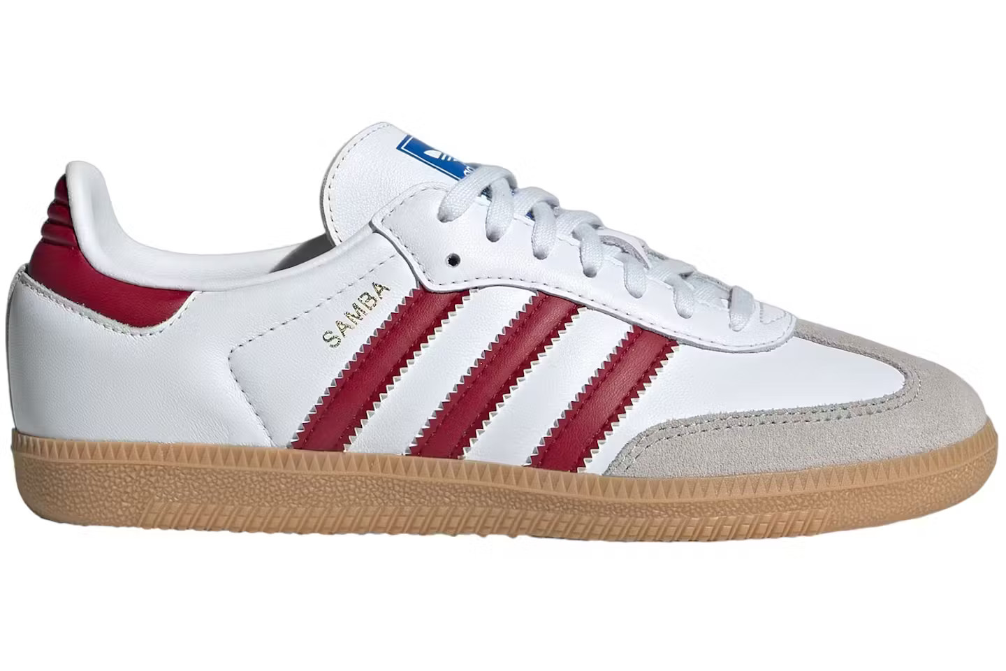 adidas Samba OGCloud White Collegiate Burgundy Gum (GS) | StockX